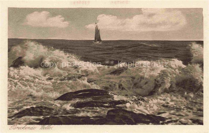 OSTERNOTHAFEN Swinemuende PL Brechende Welle Stuermische See Brandung Kupfertief