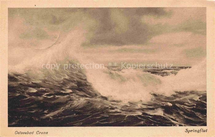 CRANZ  Ostseebad Selenogradsk Kaliningrad RU Springflut Stuermische See