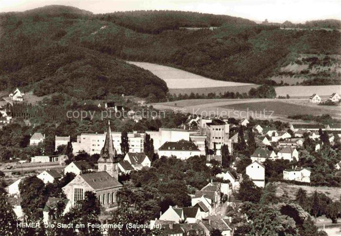 Hemer NRW Panorama Stadt am Felsenmeer