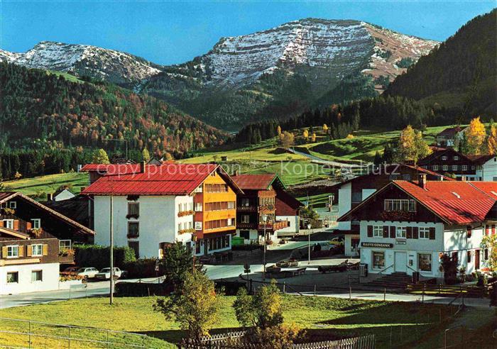 Steibis Oberstaufen Teilansicht mit Blick gegen Rindalphorn und Hochgrat