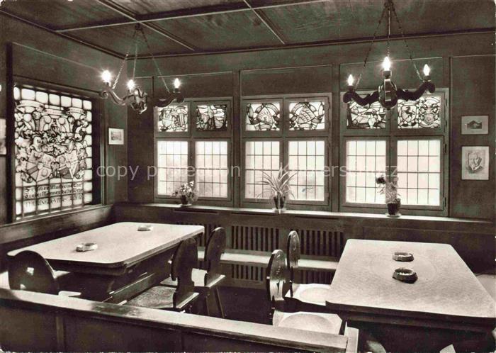 WEINHEIM  Bergstrasse BW W.S.C. Wachenburg Erker in der Burgschenke