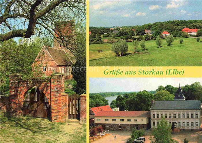 Storkau Elbe  Dorfkirche Ortsansicht Gutshaus OT Billberge