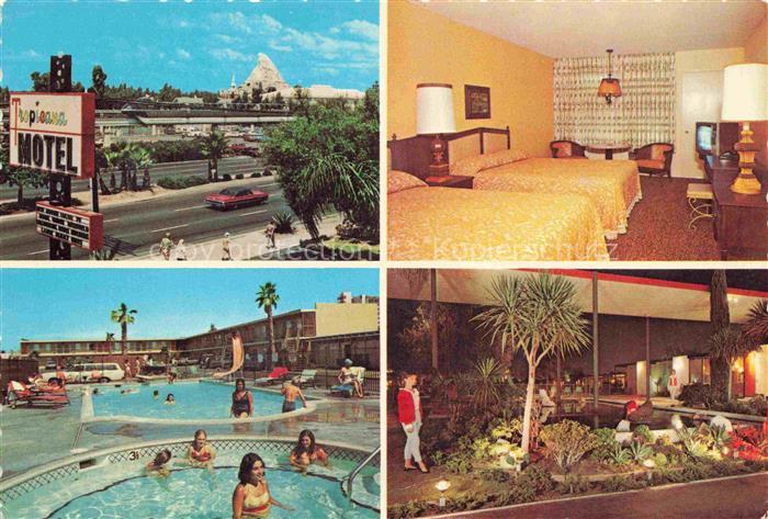 Anaheim California USA Topicana Motel Swimming Pool Restaurant