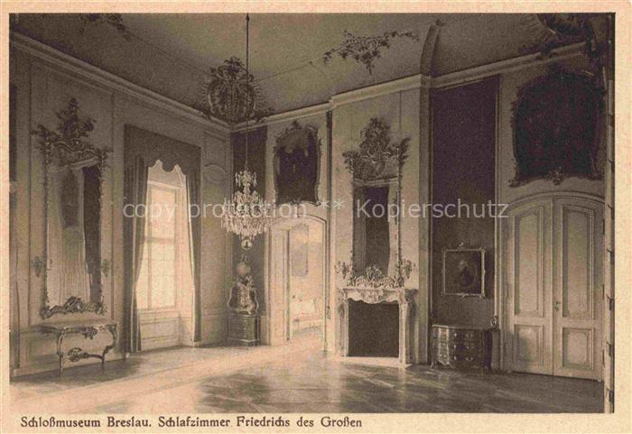 Breslau WROCLAW PL Schlossmuseum Schlafzimmer Friedrich des Grossen