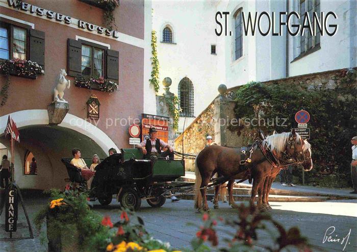 ST WOLFGANG  Wolfgangsee Oberoesterreich AT Marktplatz Roesslbogen Hotel Weisses