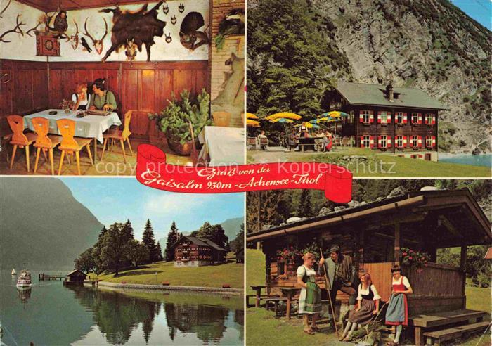 Achensee Tirol AT Gaisalm Jaegerstueberl Gastgarten Dampferanlegestelle Andreas-