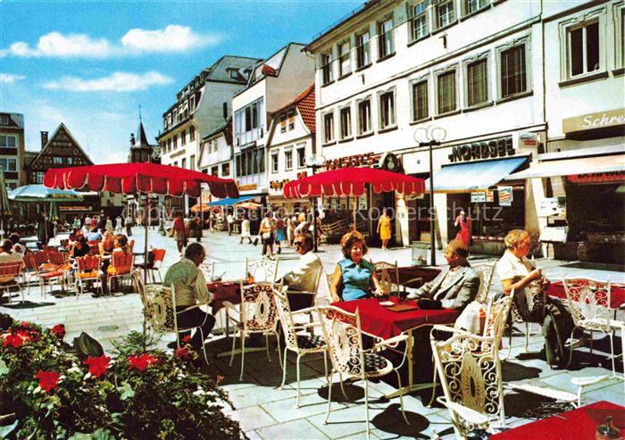 BAD KIssINGEN Fussgaengerzone Strassencafés