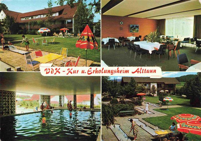 Alttann Allgaeu VDK Kur- und Erholungsheim Hallenbad Minigolf Saal