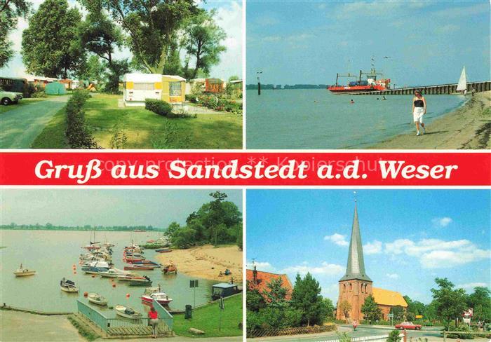 Sandstedt Campingplatz Strand Hafen Kirche
