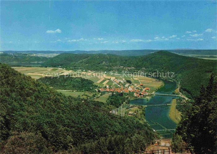 Hemfurth-Edersee Edertal Hessen Panorama Blick vom Peterskopf