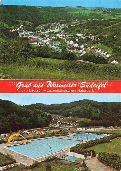 Waxweiler Rheinland-Pfalz Panorama Deutsch-Luxemburgischer Naturpark Freibad