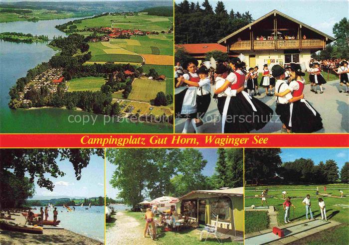 Waging See Campingplatz Gut Horn am Waginger See Strand Minigolf Volkstanz Trach