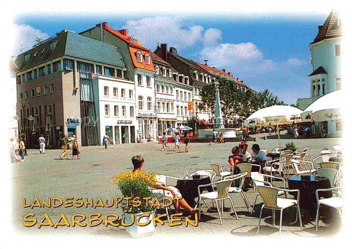 SAARBRueCKEN Saarland Stadtzentrum Strassencafés Fussgaengerzone