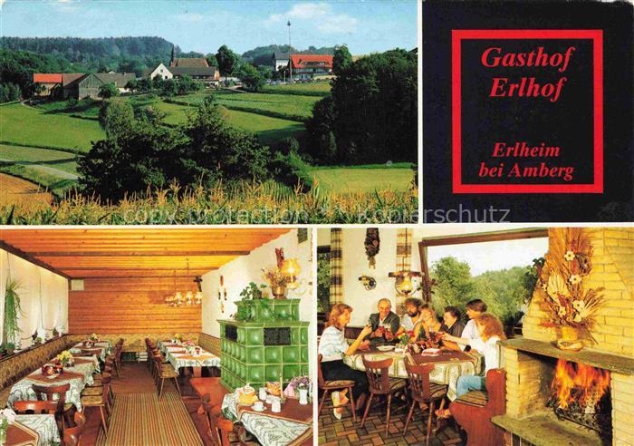 Erlheim Ursensollen Panorama Gasthof Erlhof Gastraum Kaminzimmer
