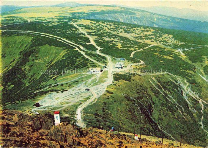 Schneekoppe Snezka CZ Schronisko Pod Sniezka Schronisko czeskie Berghaeuser