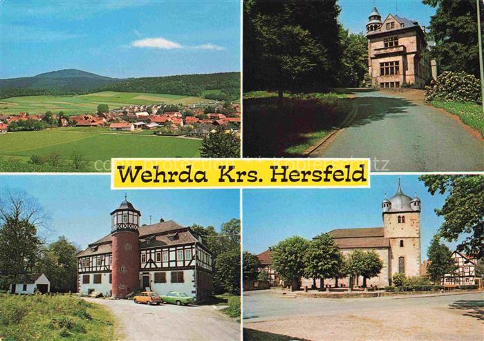 Wehrda Huenfeld Panorama Teilansichten Fachwerkhaus Turm