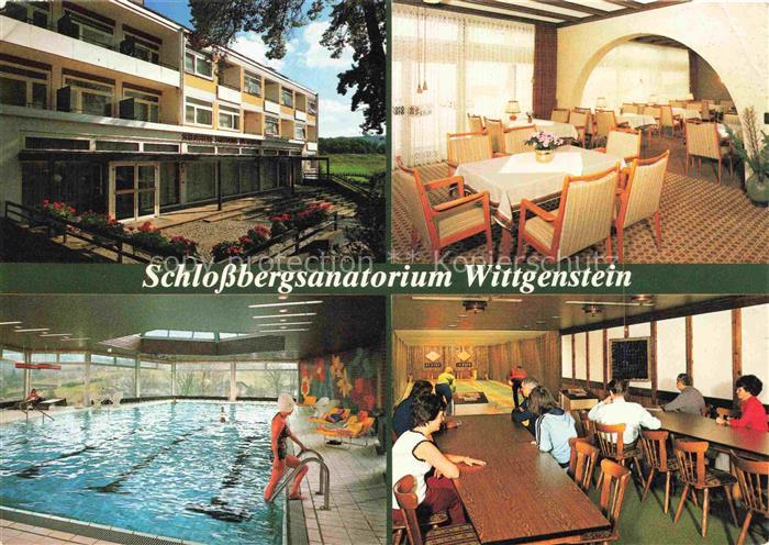 Laasphe BAD LAASPHE Schlossbergsanatorium Wittgenstein Restaurant Hallenbad Kebe