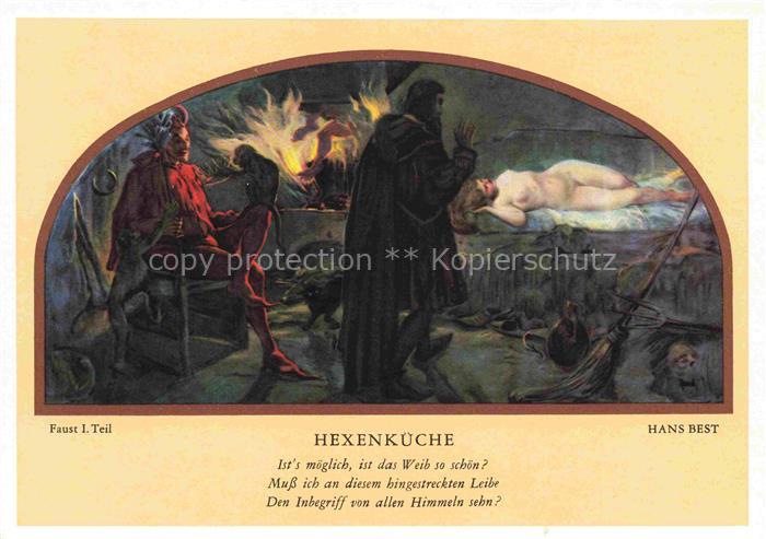 LEIPZIG Sachsen Auerbachs Keller Maedlerpassage Gemaelde Hans Best Faust 1. Teil