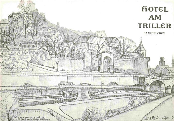 SAARBRueCKEN Saarland Hotel am Triller Rotisserie Chez Marianne Kuenstlerkarte