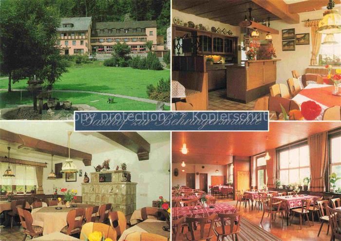 Behringersmuehle Goessweinstein Gasthof zur Behringersmuehle Gastraum Rezeption