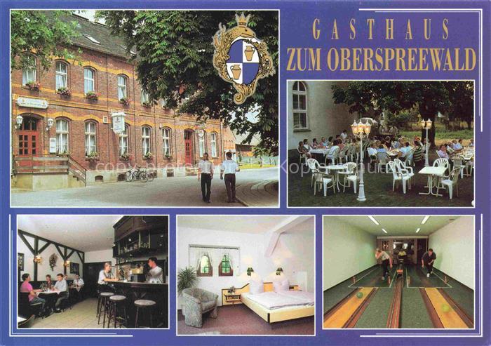 Neu Zauche Gasthaus zum Oberspreewald Restaurant Theke Fremdenzimmer Kegelbahn G