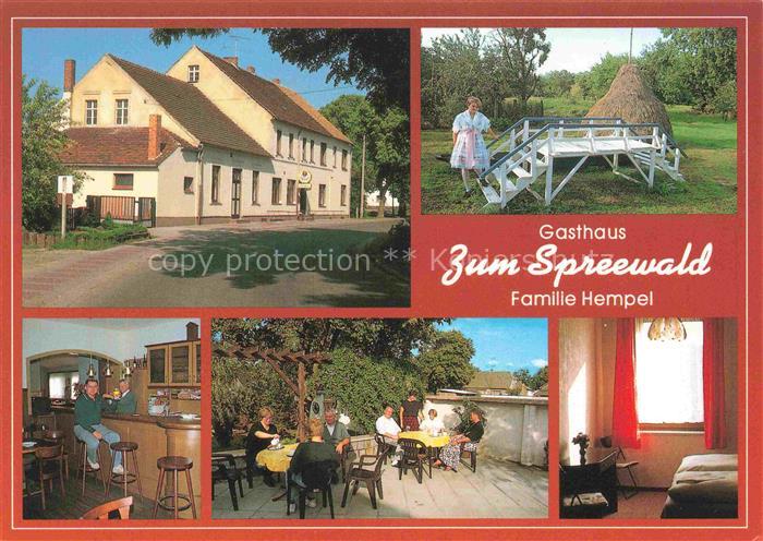 Altzauche Gasthaus zum Spreewald Theke Gartenterrasse Fremdenzimmer