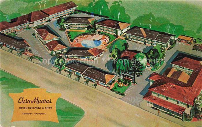Monterey California USA Casa Munras Hotel and Cottages Illustration