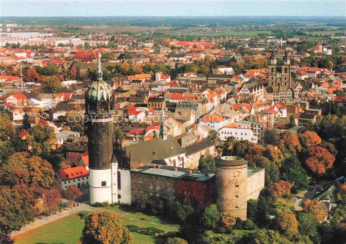 WITTENBERG  Lutherstadt Stadtpanorama mit Schlosskirche