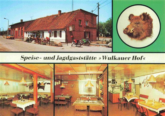 Wulkau Speise- und Jagdgaststaette Wulkauer Hof Gastraeume Wildschwein