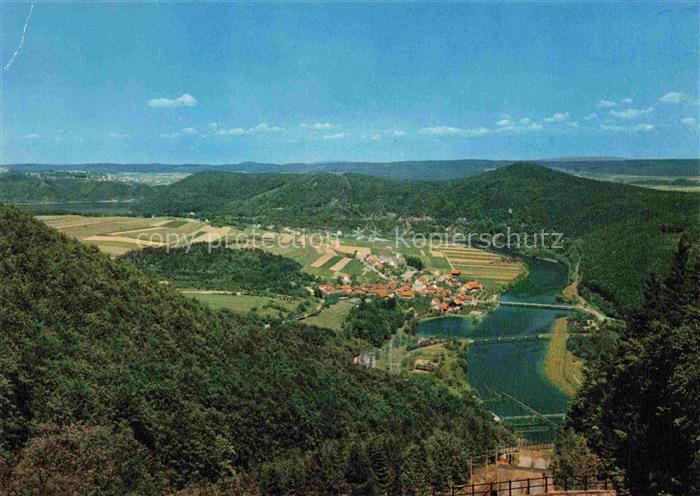 Hemfurth-Edersee Edertal Hessen Panorama Blick vom Peterskopf