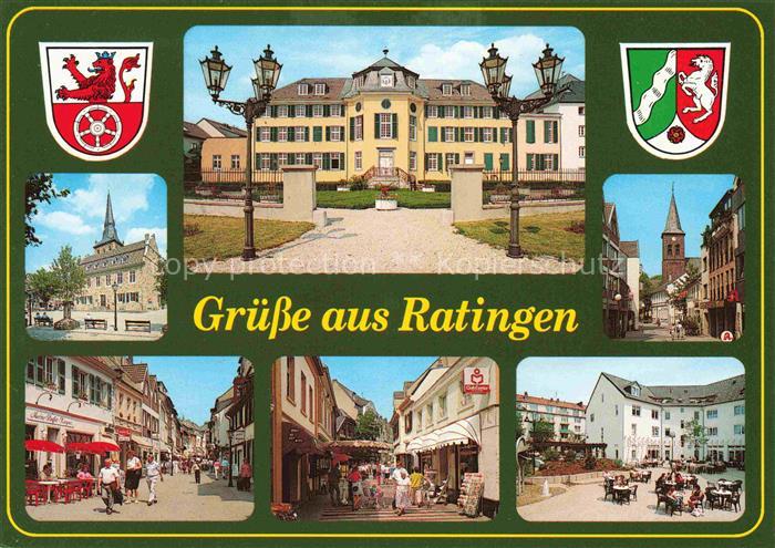 RATINGEN Motive Stadtzentrum Schloss Fussgaengerzone Strassencafés