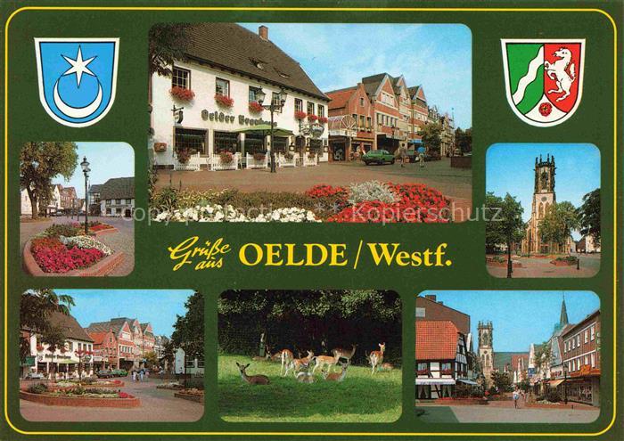 Oelde Motive Stadtzentrum Kirche Fussgaengerzone Wild