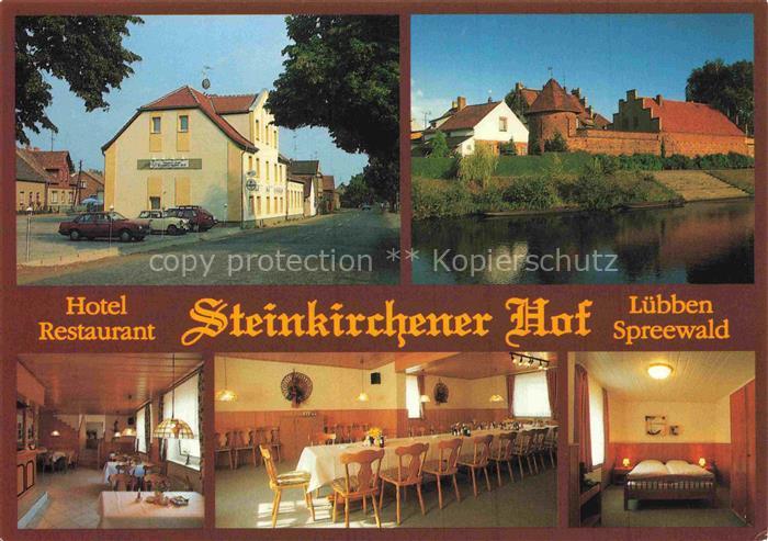 Luebben Spreewald Hotel Restaurant Steinkirchener Hof Saal Gastraum Fremdenzimme