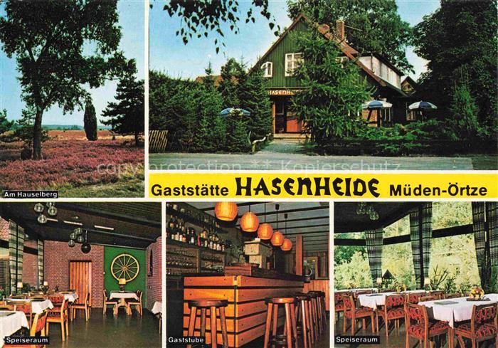 Mueden oertze Gaststaette Hasenheide Gaststube Speiseraum Landschaft Am Hauselbe