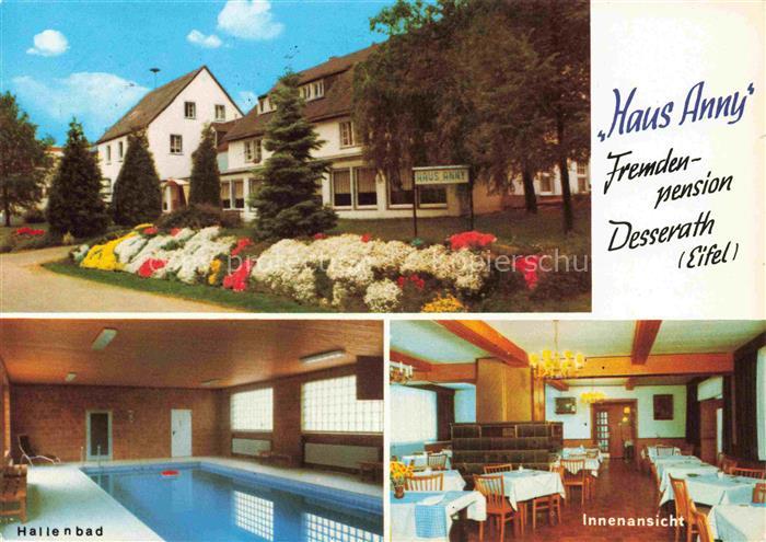Desserath Deudesfeld Haus Anny Fremdenpension Gastraum Hallenbad