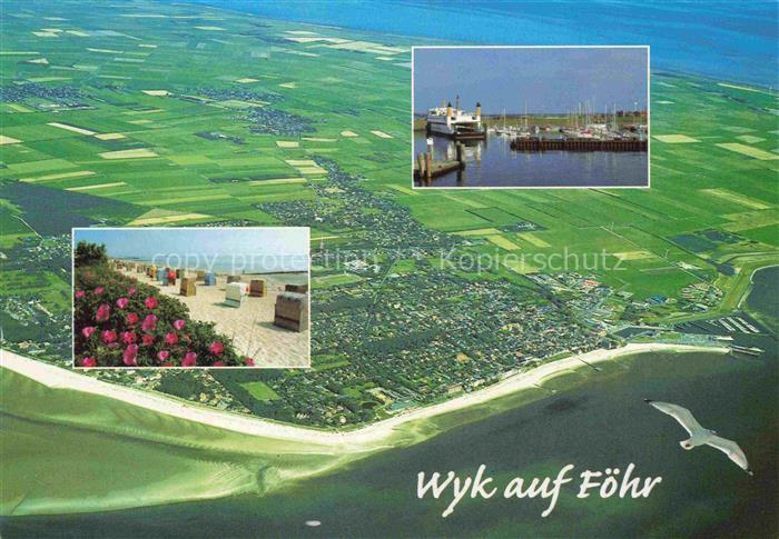 WYK  FoeHR Nordfriesland Fliegeraufnahme Hafen Strand