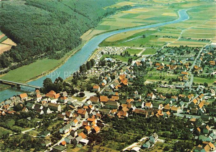 Gieselwerder Oberweser Hessen Fliegeraufnahme