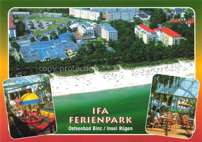 Binz Ruegen IFA Ferienpark Luftaufnahme Restaurant Terrasse