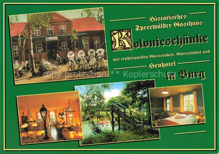 Burg Spreewald Brandenburg Historisches Spreewaelder Gasthaus Kolonieschaenke Fr