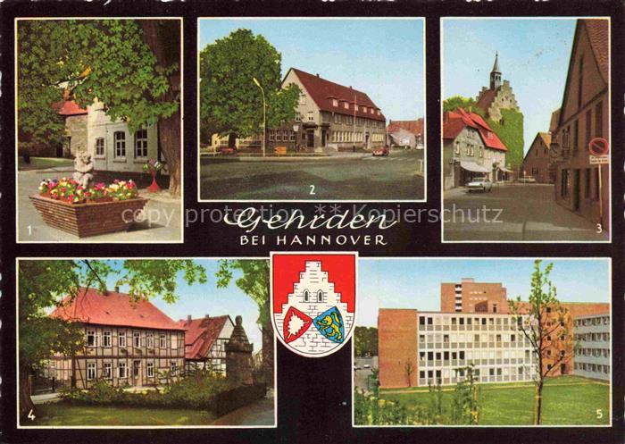 Gehrden  Hannover Brunnen Ratskeller Sparkasse Post Kirche Rathaus Kriegerdenkma