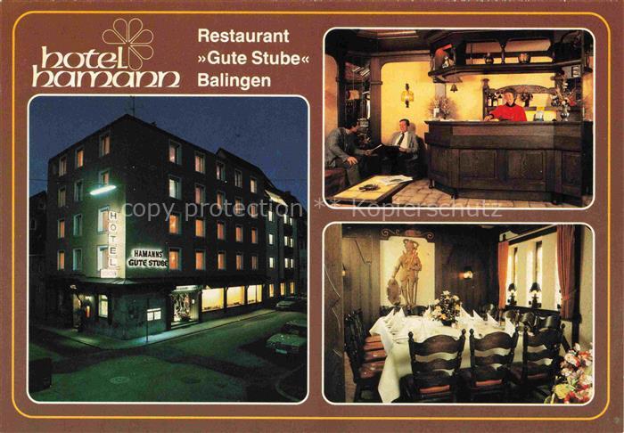 Balingen Hotel Hamann Restaurant Gute Stube Rezeption