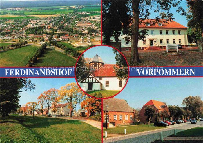 Ferdinandshof Mecklenburg-Vorpommern Luftbild Am Ferdinandshof Markt Schulstrass