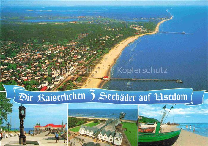 Usedom Mecklenburg-Vorpommern Die kaiserlichen 3 Seebaeder der Insel Seebruecke