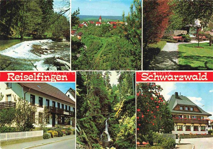 Reiselfingen Schwarzwald-Gasthof Sternen Landschaft Waldpartie Wasserfall