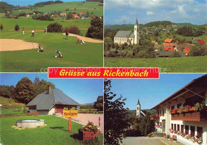 Rickenbach Hotzenwald Panorama Golfplatz Ortsansicht mit Kirche Hirschgarten