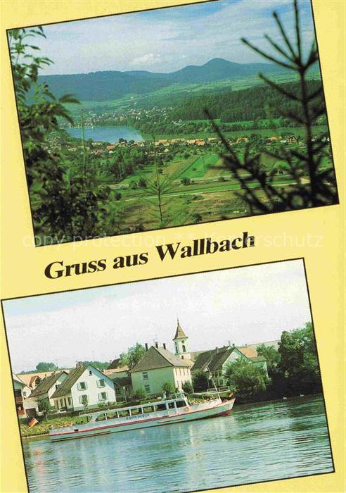 Wallbach Bad Saeckingen Panorama Blick ins Tal Rheindampfer