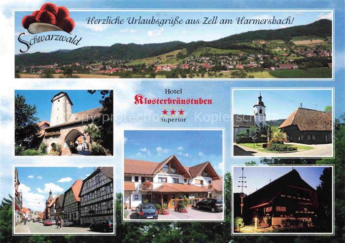 Zell Harmersbach BW Hotel Klosterbraeustuben Ortsansichten Kirche Fachwerkhaeuse