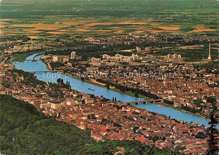 HEIDELBERG  Neckar Klinikum mit Stadtteil Wieblingen