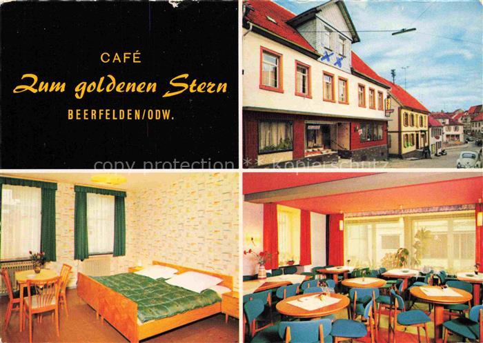Beerfelden Odenwald Hessen Café Zum goldenen Stern Fremdenzimmer Gastraum