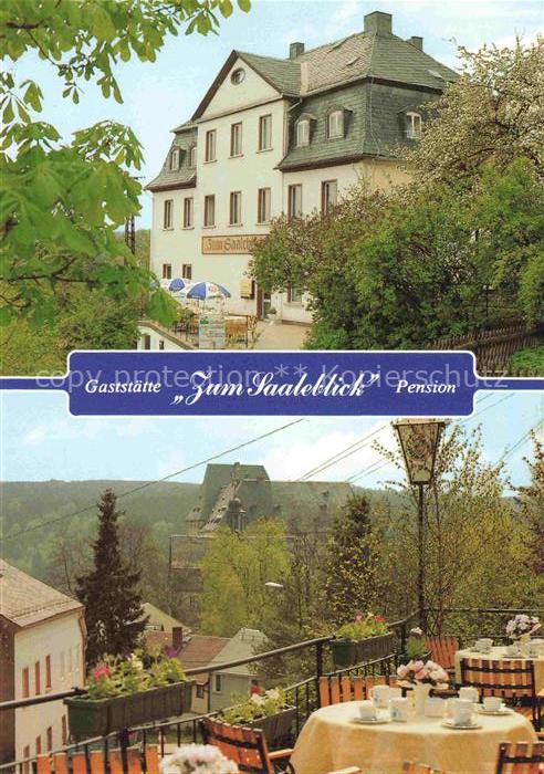 Burgk Saale-Orla-Kreis Pension Gaststaette zum Saaleblick Terrasse